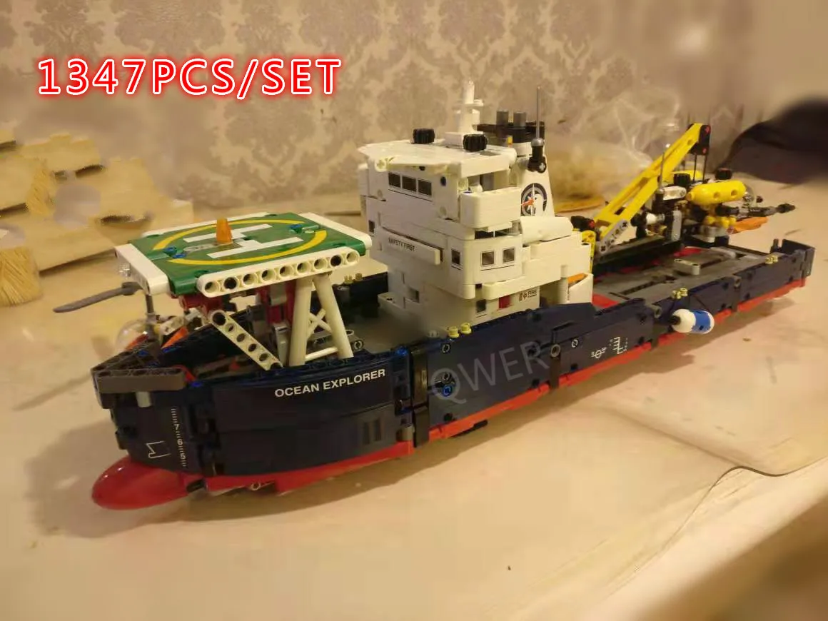 Трансформируемый техник поисковый корабль fit Technic корабль вертолет городской самолет строительный блок кирпичи игрушки Рождественский подарок