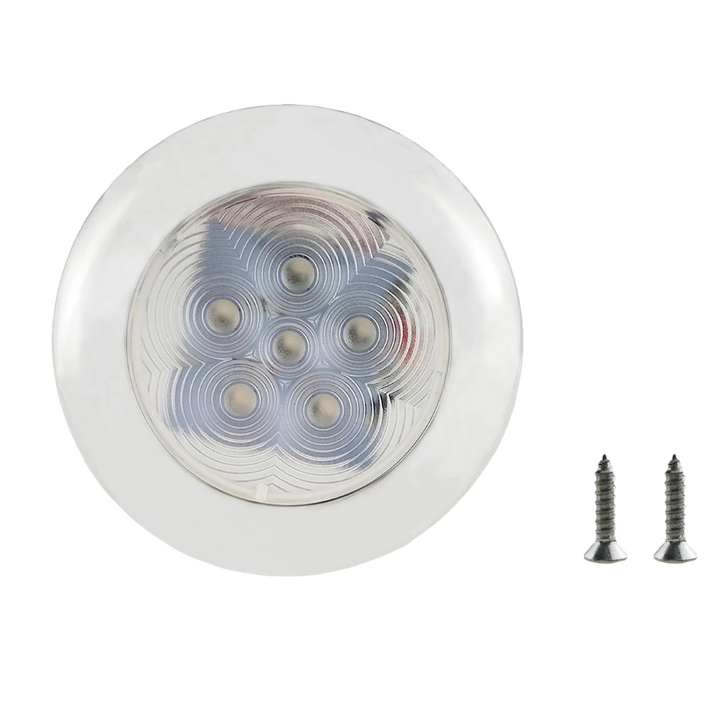 LED STAINLESS STEEL SS CABIN DOME LIGHT - Marine/Boat/Caravan/RV Lamp 12V