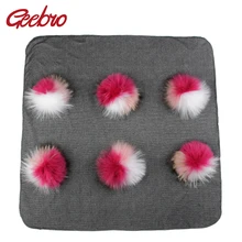 Теплые хлопковые пеленки для новорожденных, одеяло для путешествий, постельные пеленки с помпоном из натурального меха 15 см