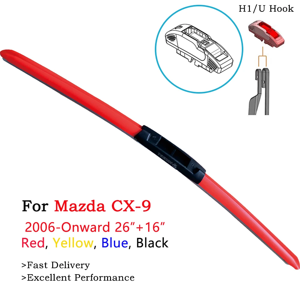 HESITE цветные гибридные стеклоочистители для Mazda CX9 2008 2009 2010 2015 2017 2018 2019 2020
