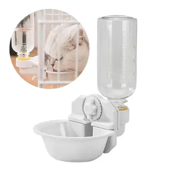

Cat Bowl Animals Water Bottle Cage Hanging Water Drinking Bowl Bottle for Small Pet Bunny Ferret Hamster