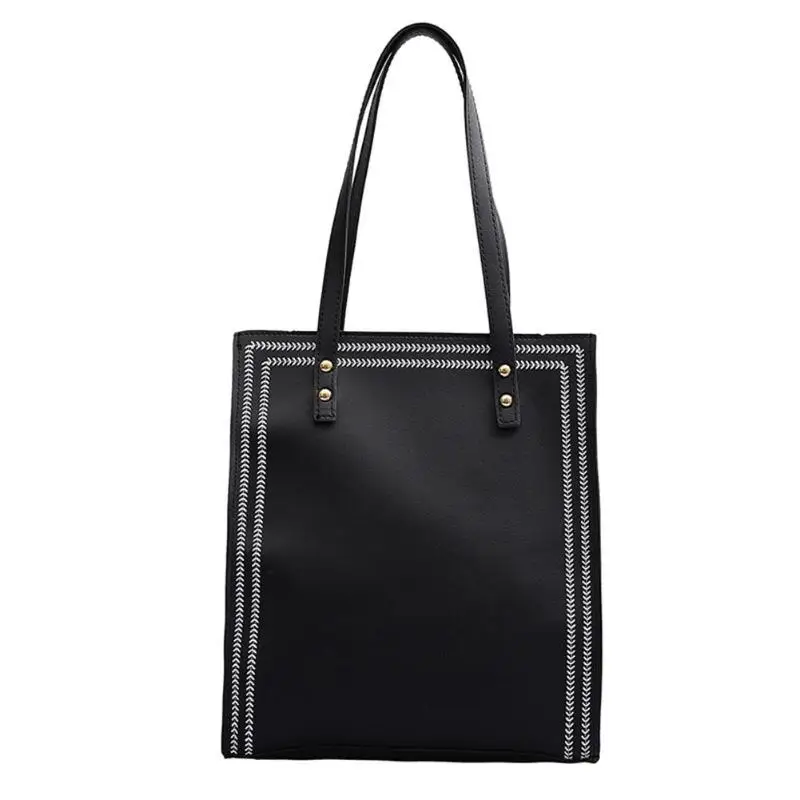 

New Fashion Handbags Delicate Texture Vintage PU Leather Women Shoulder Bag Pure Color Totes Elegant Travel Handbag