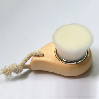 

New Face Clean Brush Wash Deep Cleansing Skin Pore Facial Care Massager Brushes Wood