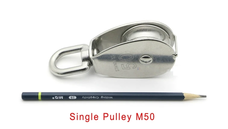 M50& M75& M100 304# из нержавеющей стали Одноколесный поворотный шкив блок оборудование для фитнеса аксессуары для альпинизма