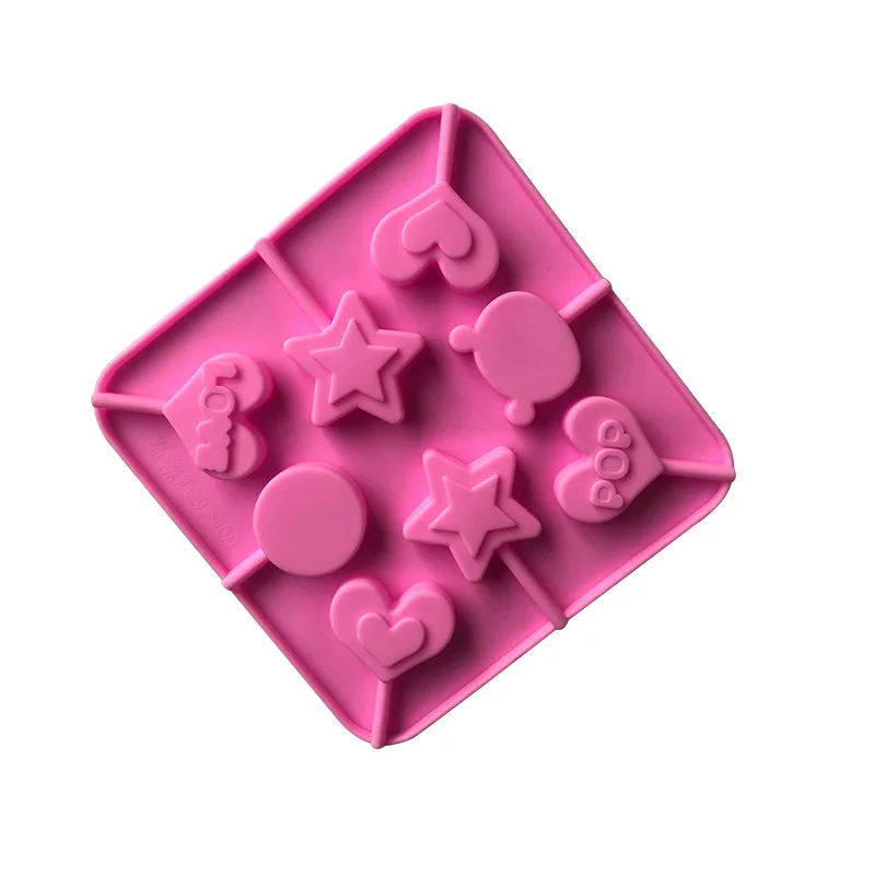 Рождественские силиконовые шоколадные формы для леденцов квадратные круглые 18 формы конфеты инструменты для украшения тортов из мастики - Цвет: heart round bear