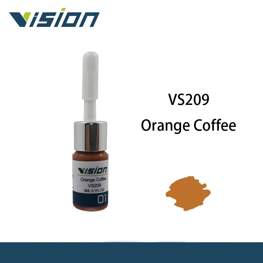 

Vision VS209 3ml Microblading Permanent Makeup Pigment Colorfastness Professional Eyebrow liner lip MicroTattoo Ink Set beginner