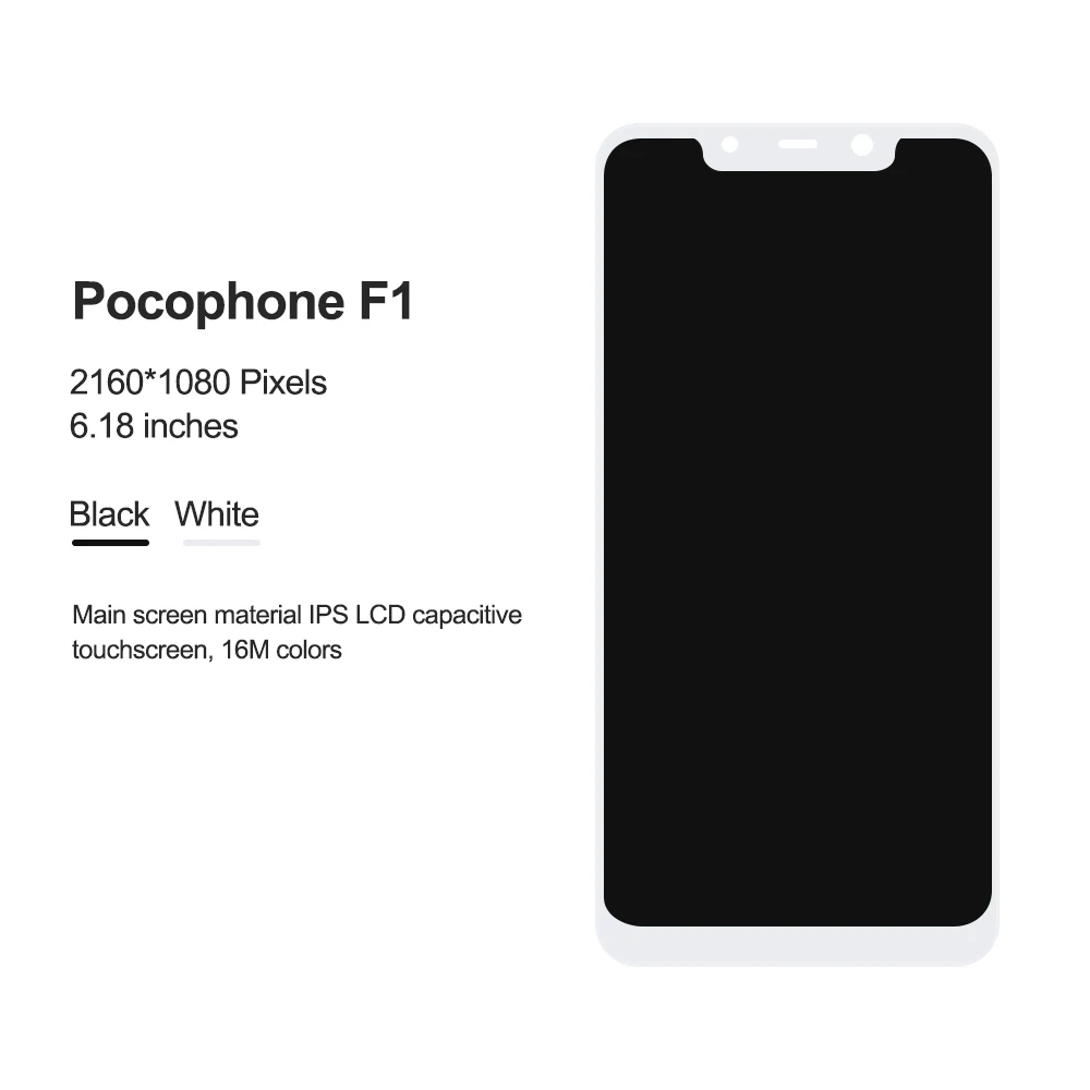 Оригинальный Для 6 18 &quotXiaomi Pocophone F1 ЖК дисплей экран + сенсорная панель дигитайзер