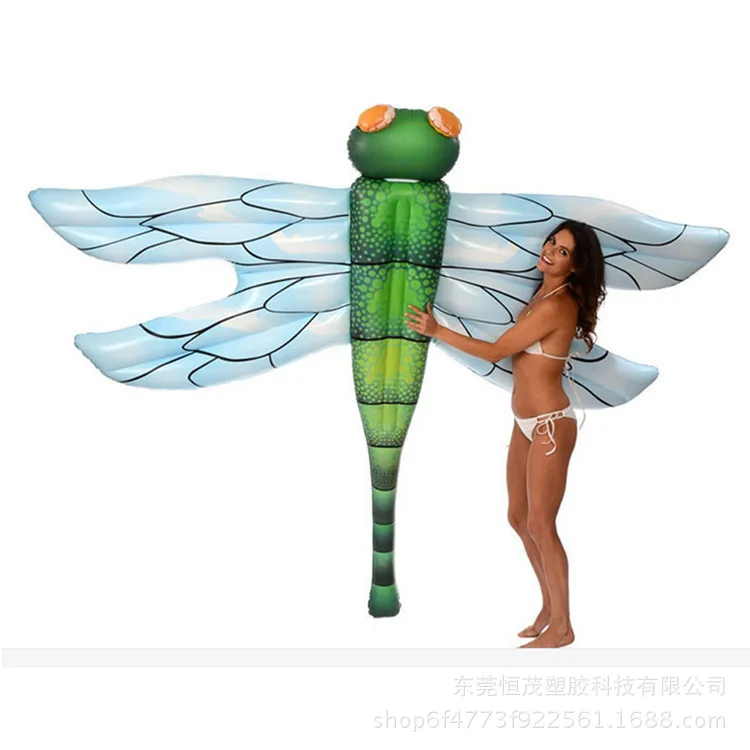 

Factory Profession Customizable New Style Creative Dragonfly Inflatable Floating Row Water Inflatable Animal Riding Floating Bed