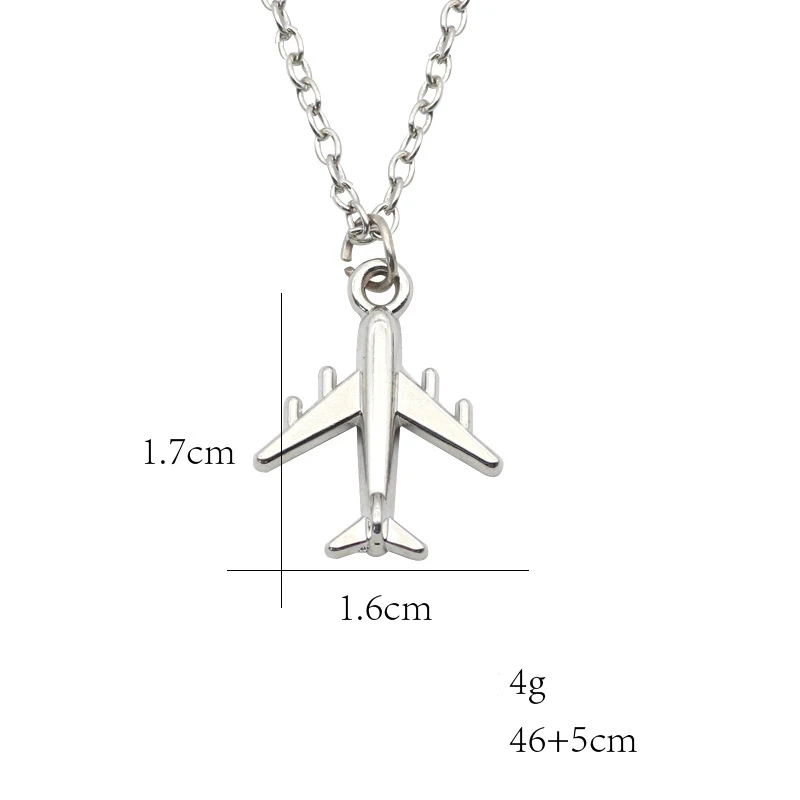 Aircraft Necklace Fashion Trinket Alloy Jewelry Plane Necklace Charm Air Plane Pendant Necklaces For Men Women Aircraft Gifts (3)