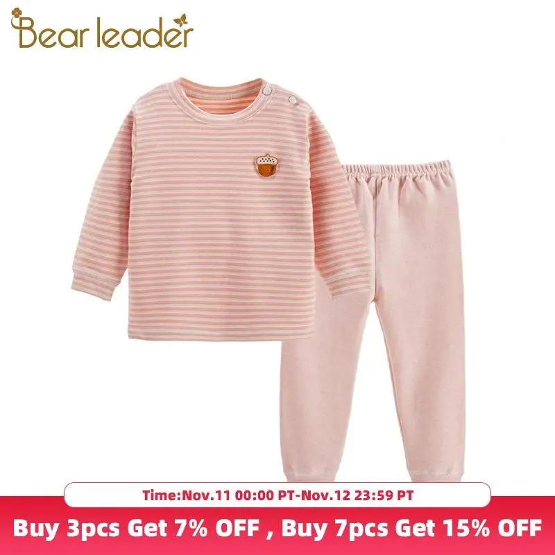 

Bear Leader Teenagers Girls Autumn Clothing Sets 2PCS New Fashion Kids Casual Striped Outfits Baby Boys Clothes Suits 1-13 Years