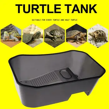 

Balcony Plastic Fish Turtle Tank Portable Aquarium Tank Water Practical Efficient Tortoise Habitat Reptile Platform Terrapin
