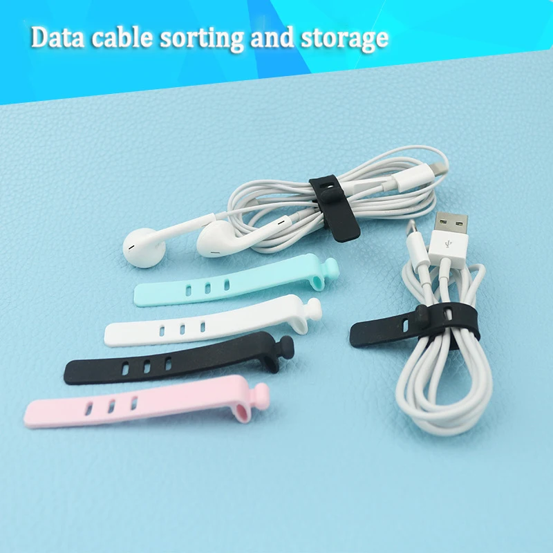 data transfer cable 10PC Silicone Cable Strap Clips Wire Organizer Data Cable Reusable Cable Tie 3 Holes Beam Line Cord Winder Holder Keeper Manager data cable types