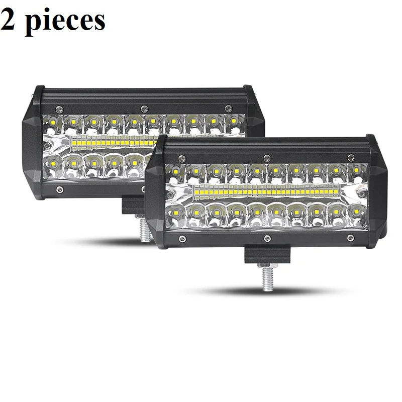 Racbox 7 дюймов 150 Вт комбо светодиодные фары белый 6000 К для работы вождения внедорожный Лодка автомобиль трактор грузовик 4x4 внедорожник ATV 12 В 24 В - Цвет: 2 pieces 7 inch