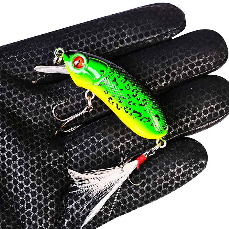 1Pcs 60mm 9g Minnow Fishing Lure Floating Wobblers Tackle 3D Eyes Artificial Plastic Hard Bait Crankbaits For Bass Pike Peche