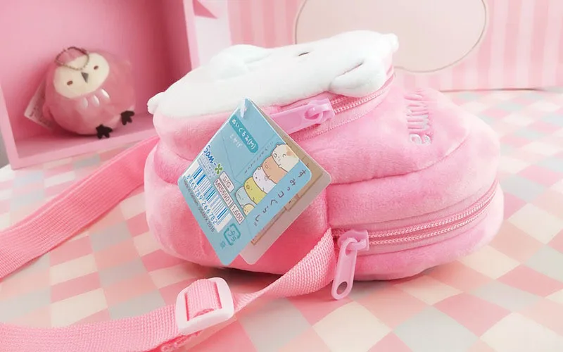 Anime San-X Corner Bio Sumikko Gurashi Crossbody Messager Bag  Neko Shirokuma Tokage Tonketsu Penguin Shoulder Bag Plush Backpack (6)