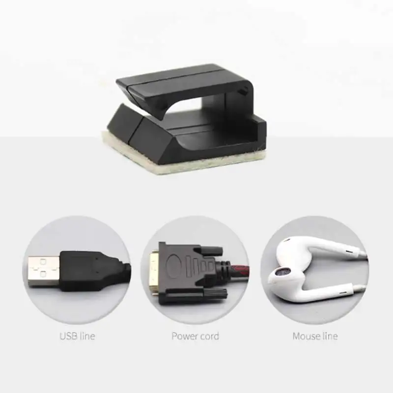 

3M Adhesive Cord Clip Cable Managment Self-Adhesive Computer TV Wire Clip for Home and Office