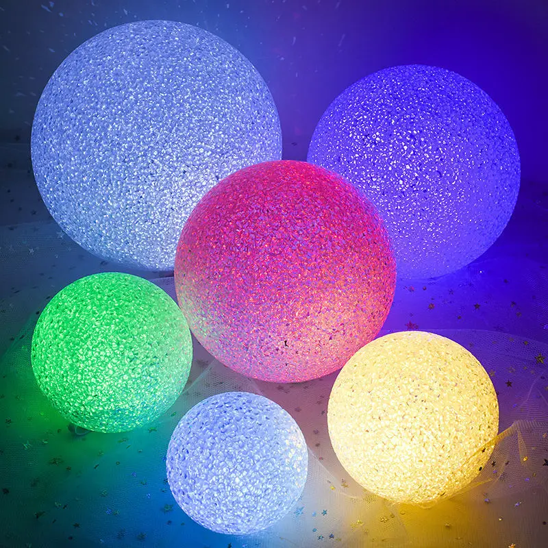 8/10/12/14CM Magic Crystal Ball Color Changing LED Night Light Toy Ball Halloween Party  Festival Table Lamp Room Decoration star night light Night Lights