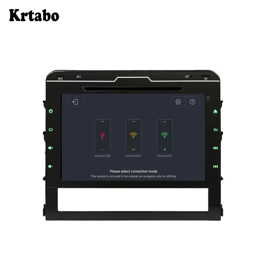 Krtabo Android умный автомобильный навигационный экран заднего вида, управление изображением, одна машина, рекордер, поддержка DVD для Toyota Land Cruiser