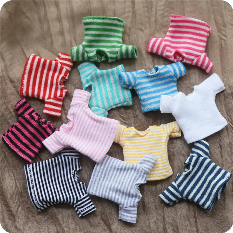 Одежда для куклы ob11 1 / 12bjd obitsu11 Повседневная футболка с длинным коротким рукавом