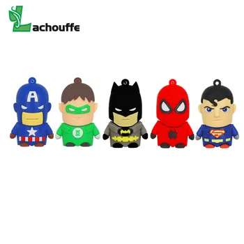 

Cheapest Super Heros cartoon USB Flash Drive 32GB 64GB Pen Drive 128GB U disk 16GB 8GB 4GB Funny Pendrive Memory Stick