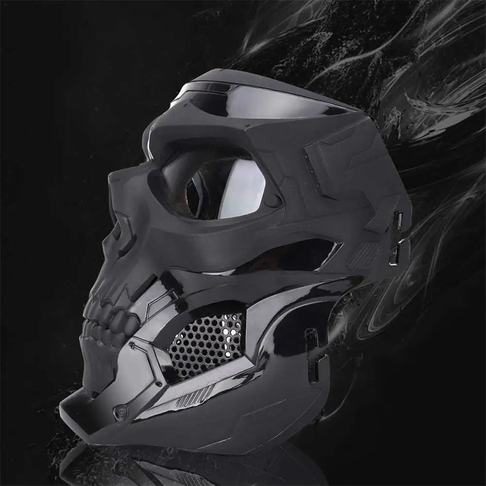 В виде скелета на Хэллоуин страйкбол маска крутая маска-череп на половину лица камуфляжное снаряжение маска шлем с губкой Pad оголовье веревка
