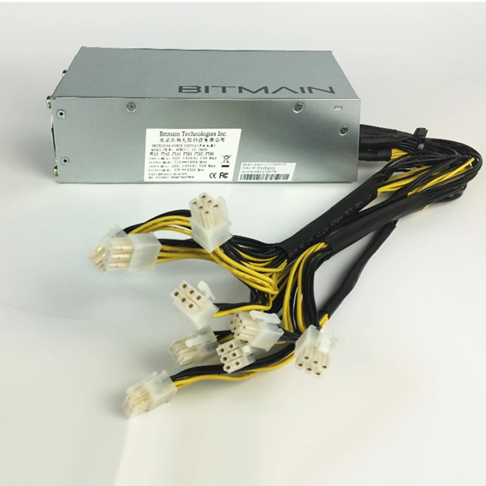 Bitcoin antminer Official Power Supply APW3+ PSU 1600W for S9 L3+ Z9 Z11  A10 Miner Power PSU