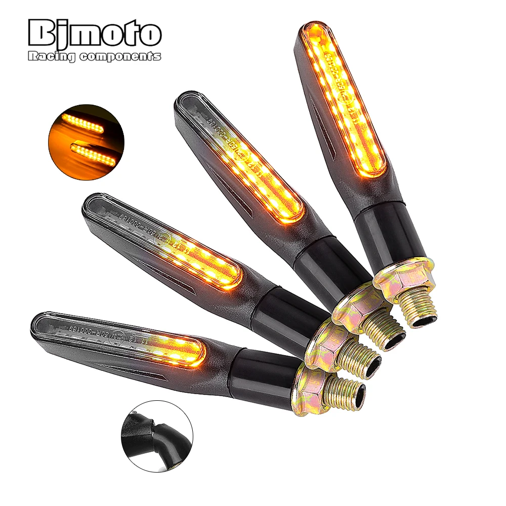 

Motorcycle Turn Signals LED Light 9SMD Flowing Water Blinker Flashing Indicator Bendable Tail Stop Signal Light For Motorcycle
