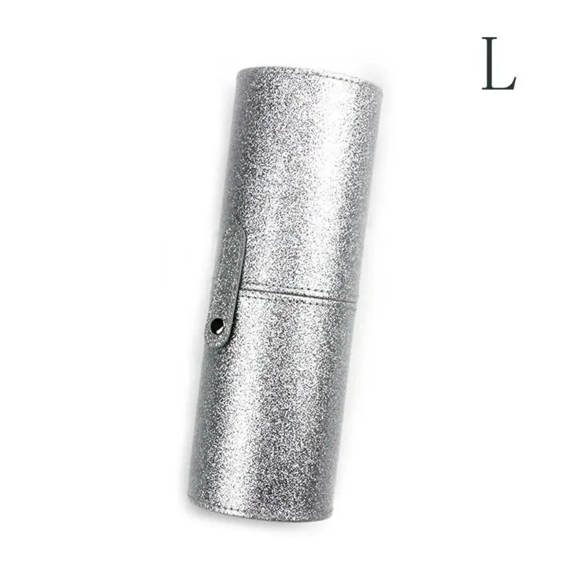 Silver L Модный женский держатель для кистей из искусственной кожи для макияжа, чехол для косметички, органайзер для женских многофункциональных кистей, контейнер для ручек - Цвет: Silver L