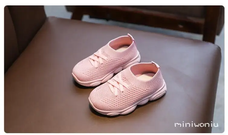 Розовый Cor sólida calchados casuais das crianchas primavera e no outono moda повседневные calchados esportivos meninos e meninas das crianç - Цвет: Розовый