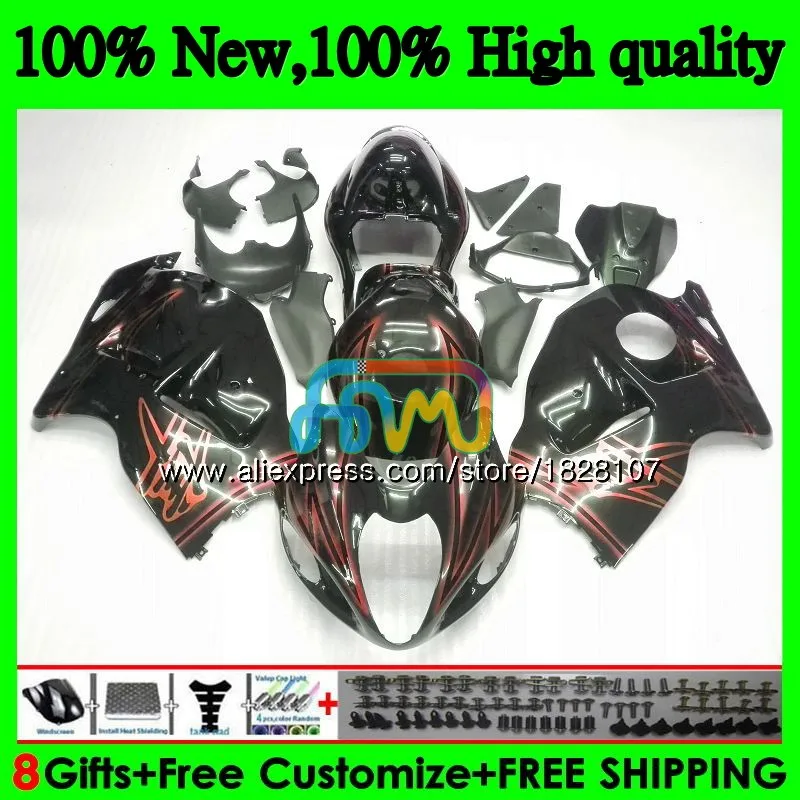 GSXR 1300 для SUZUKI Hayabusa GSXR-1300 2002 2003 2004 2005 2006 2007 49BS. 206 GSXR1300 96 02 03 04 05 06 07 красный черный обтекатель
