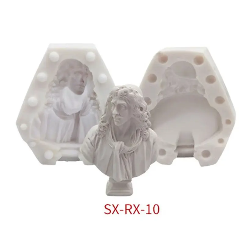 Great Artist Figure Head Plaster Cast Silicone Mold Resin Casting Art Craft Mold
