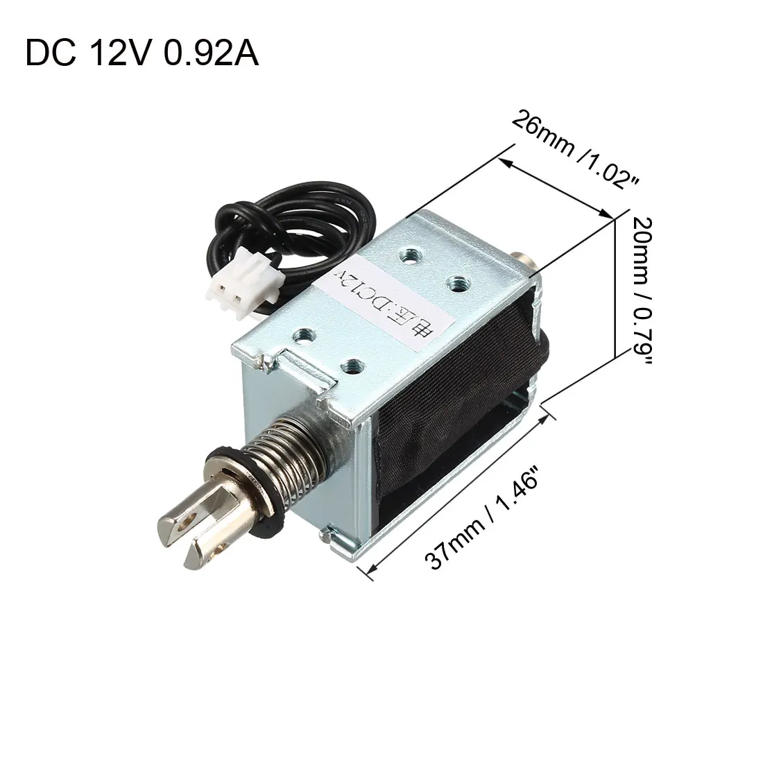 Uxcell DC 12V 400g 10 мм Тяговый электромагнит, открытая рама, линейное движение