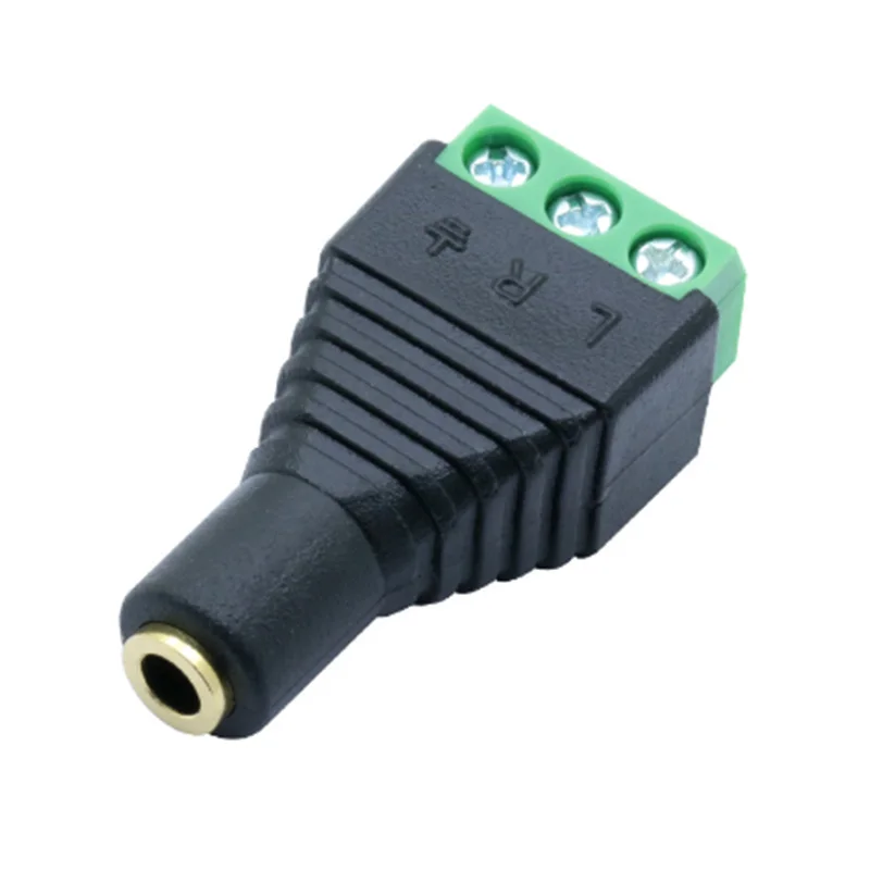 10 шт./лот CCTV Phono Jack 3,5 мм стерео 3 контакта гнездо для 3 полюсов AV винт балун терминальный адаптер 3,5 мм AV 3 контактный конвертер