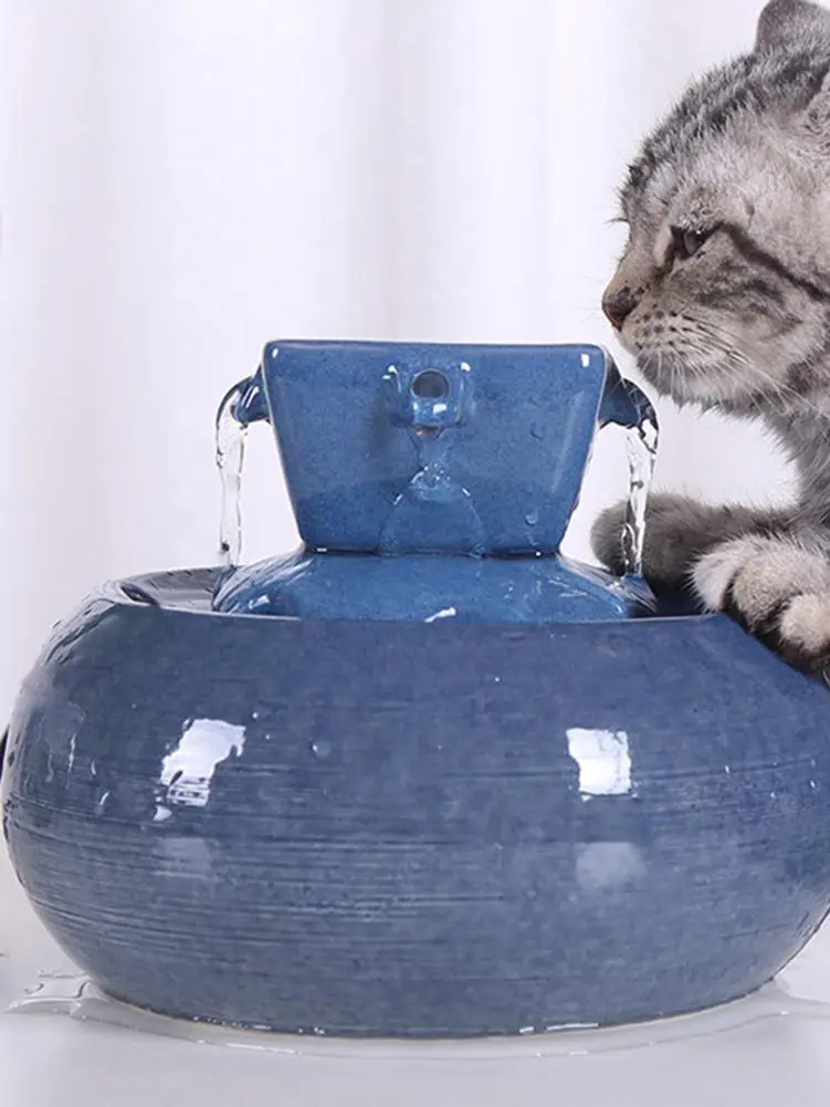 Pet Cat керамический диспенсер для воды, циркуляционный питьевой фонтан, автоматическая подача воды