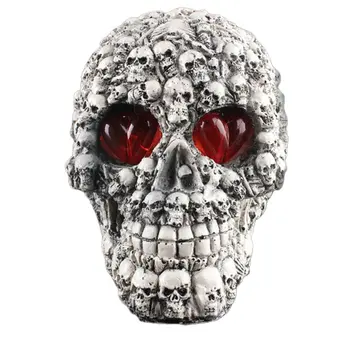 

Halloween Decoration Lights Horrible Haunted House Secret Room Trickery Clothing Ornaments Resin Skull