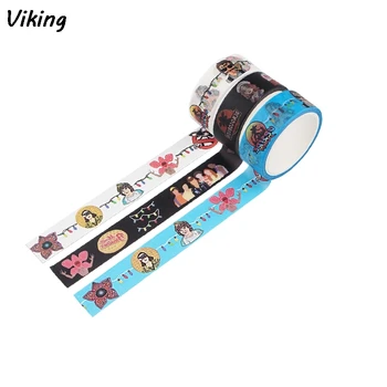 

10pcs/lot G1229 15mmX5m Washi Tape Cute Adhesive Tape Strange Thing Masking Tape For Stickers Scrapbooking DIY Stationery Tape