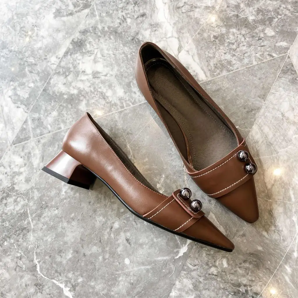 

Luxury brand high heels shoes women's pums genuine leather pointed toe elegant metal dress lady gladiator shallow pumps