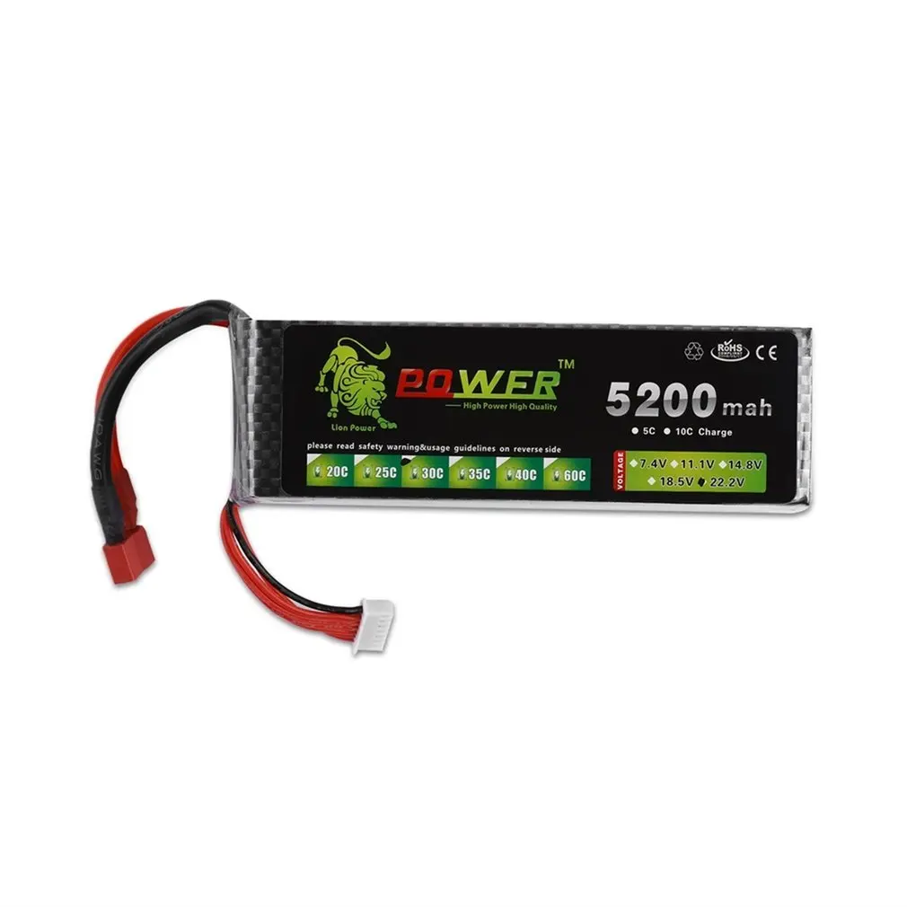 Аккумулятор A+ Lion 22,2 V 6S 5200mah 30C Lipo для вертолета Trex RC изысканно спроектированный прочный великолепный