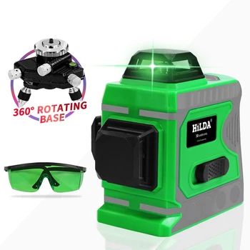 

360Â° Horizontal And Vertical Cross Laser 12 Lines 3D Laser Level Level Cross Super Powerful Green Laser Beam Line Laser Level