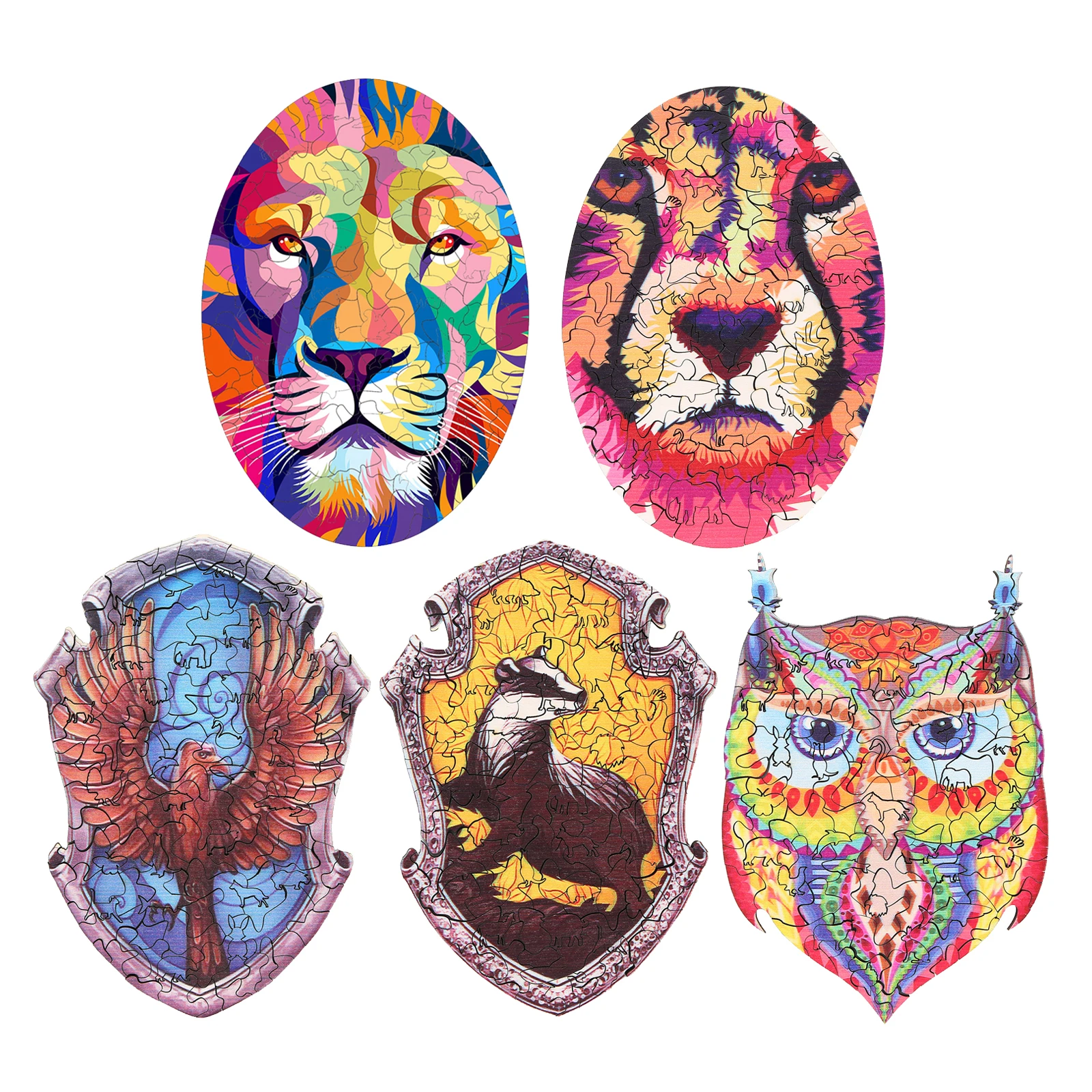 Wooden Puzzle Jigsaw Woodcraft Modelling Animal Puzzle Toy Kit Gift DIY