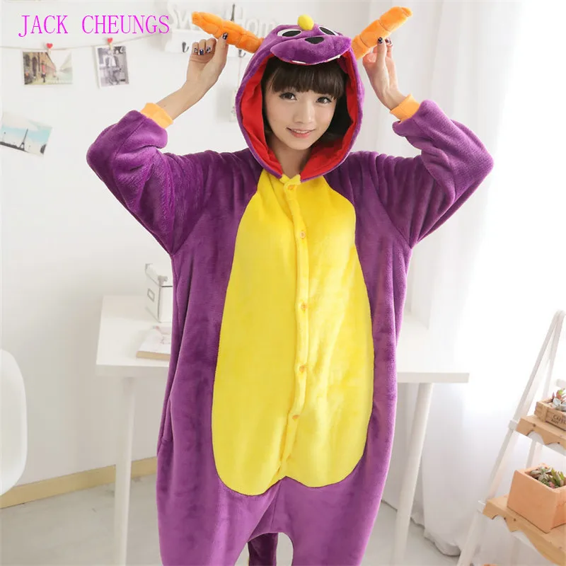 violet dragon Пижама для косплея с жирафом, Костюм кигуруми с изображением животных Капитана Америки, комбинезон с коровой, пижама с героями, унисекс, пижама с Бэтменом, Baymax - Цвет: violet dragon