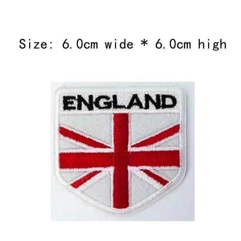 Parche bordado con escudo inglés de 6,0 cm alto, parche bordado con plancha para coser para de pecho izquierdo, jeans/parche de bandera (10 Uds.)|Parches| - AliExpress