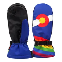 Зимние лыжные перчатки для женщин и мужчин, водонепроницаемые перчатки для снегохода, мотоцикла, Мультяшные перчатки для сноуборда, ветрозащитные перчатки унисекс# YL5D