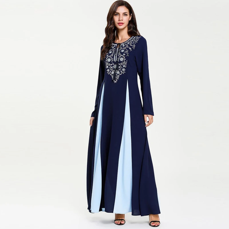 Vestidos кафтан абайя Marocain Дубай исламский арабский кафтан мусульманский хиджаб платье Турция женщины Elbise Рамадан халат Femme Eid платья