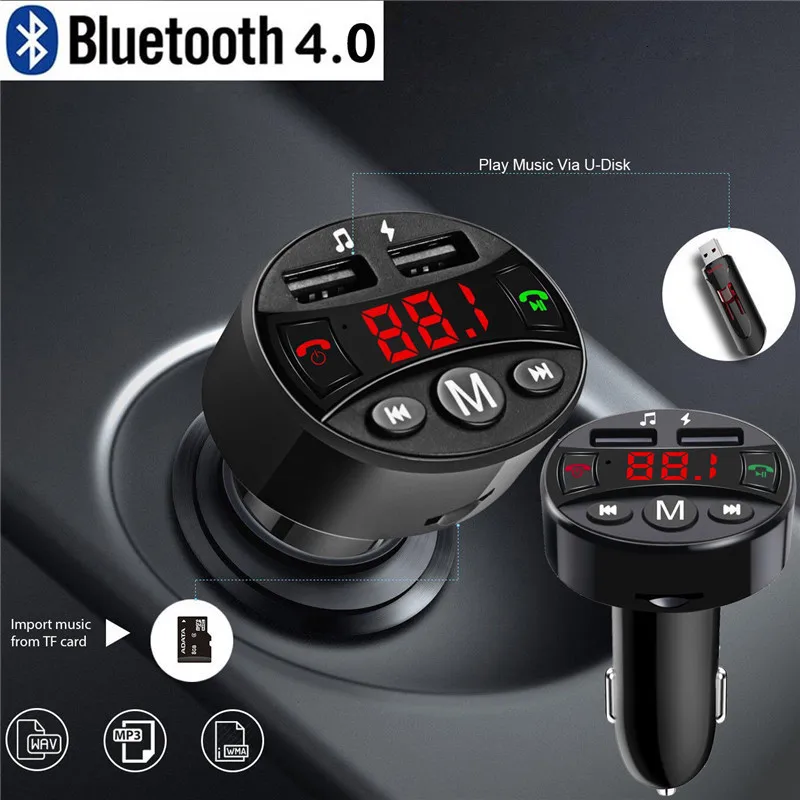 Автомобильный mp3 плеер Bluetooth fm-передатчик SD AUX Hands-free аудио модулятор Комплект двойной USB Автомобильное быстрое зарядное устройство аксессуары для укладки