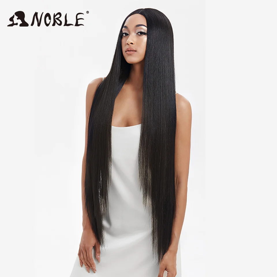 Благородные волосы парики для черных женщин прямые синтетические волосы на кружеве 38 дюймов Омбре парик на кружеве Косплей блонд парик на кружеве
