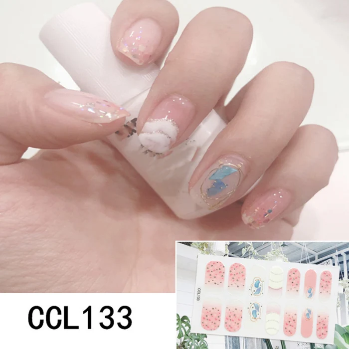 Отшелушивающийся стиль наклейки для ногтей водонепроницаемый длительный Полный Обертывания патчи для ногтей, маникюр принадлежности CD88