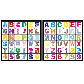 

36pcs/set Letters Number DIY Painting Drawing Stencil Templates Snowflake Cloud