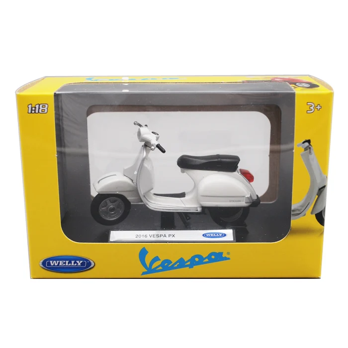 Welly 1/18 VESPA PX скутер мотоцикл литой Дисплей Модель игрушки для детей мальчиков и девочек
