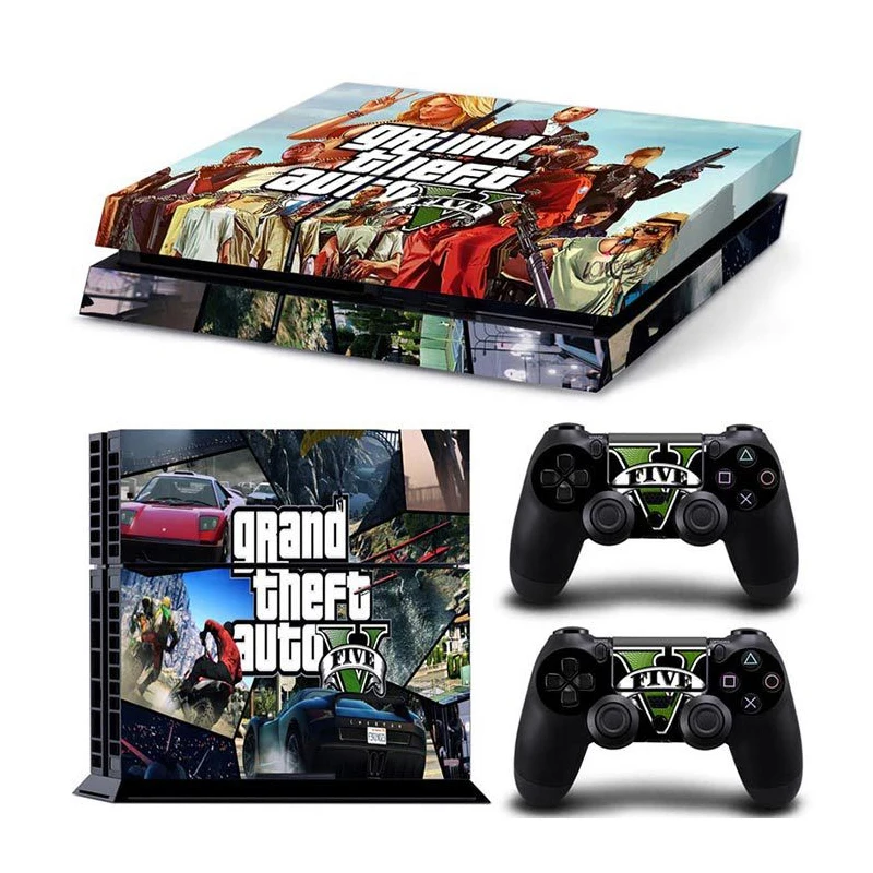 Наклейка для геймпада Dualshock4 GTA 5 консоли PS4 виниловая кожа Grand Theft Auto наклейка